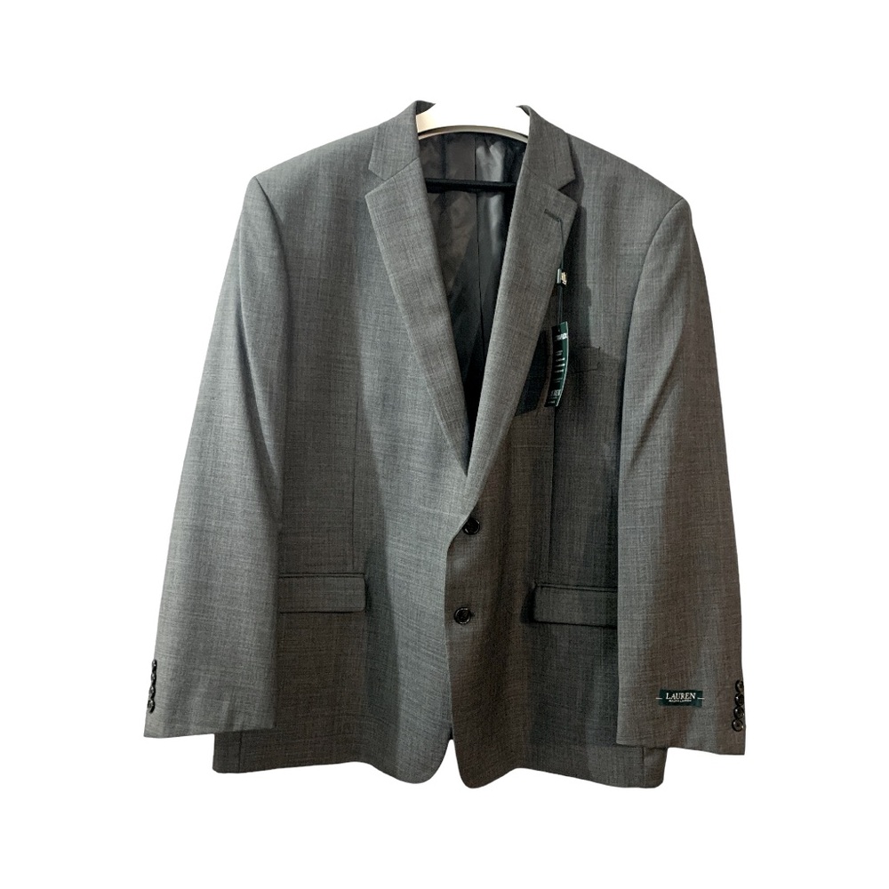 Lauren Ralph Lauren NEW Blazer Jacket Loomis UltraFlex Grey 50 Regular 100% Wool